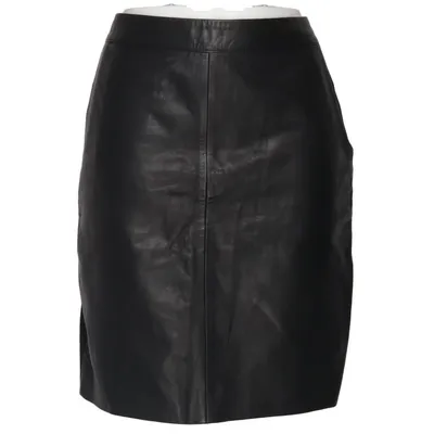 Läderkjol (Svart) från Culture Bomull, Elastan, Skinn, Polyester