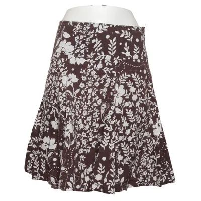 Jupe (Marron, Blanc) de Saix Coton, Polyester