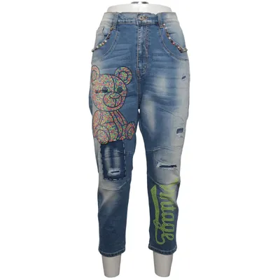 Jean (Bleu, Multicolore) de Sexy Woman Coton, Élasthane, Viscose