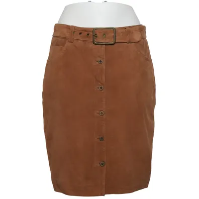 Läderkjol (Brun) från Conleys Skinn, Polyester