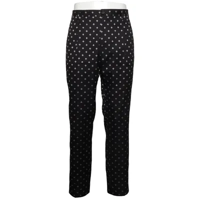 Broek (Zwart, Wit) van Dolce & Gabbana Katoen, Polyester, Zijde