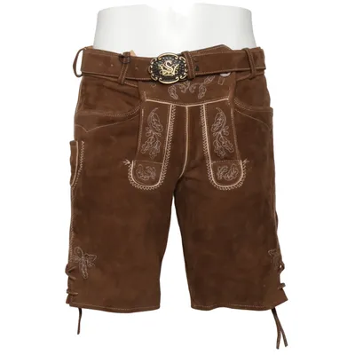 Lederhosen (Brun) från Spieth & Wensky Bomull, Skinn
