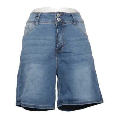 Denim shorts (Blauw) van Curve Appeal Katoen, Elastaan, Polyester