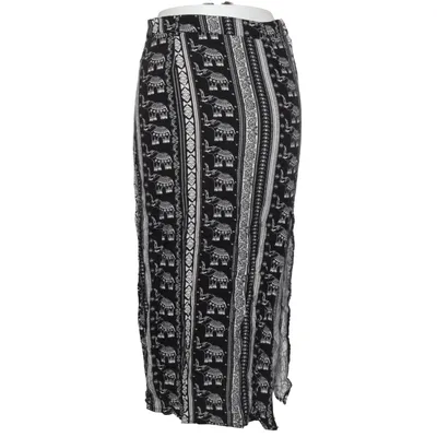 Maxi nederdel (Sort, Hvid) fra H&M Coachella Viscose