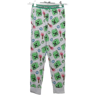 Pajama pants (Gray, Green, Multicolored) from Minecraft Cotton, Viscose