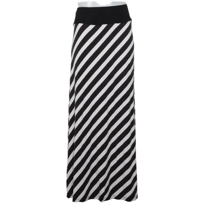 Jupe longue (Noir, Blanc) de Bonprix Élasthane, Viscose