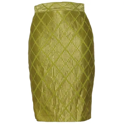 Jupe crayon (Vert) de Versus Versace Acétate, Coton