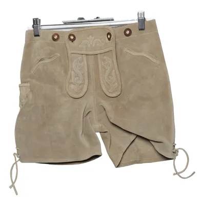 Pantalon en cuir traditionnel (Beige) de Trachten Cuir