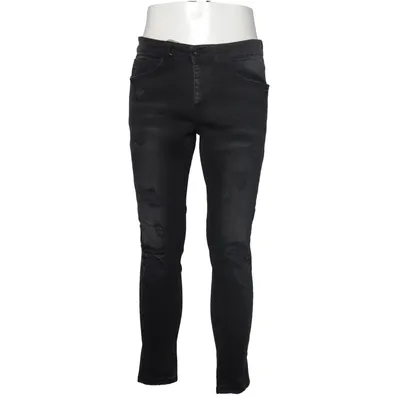 Spijkerbroek (Zwart) van New Denim Katoen, Elastaan