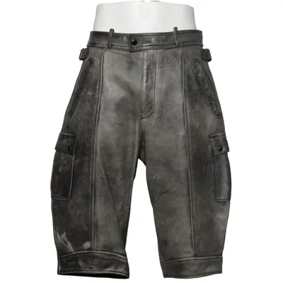 Lædershorts (Grå) Læder