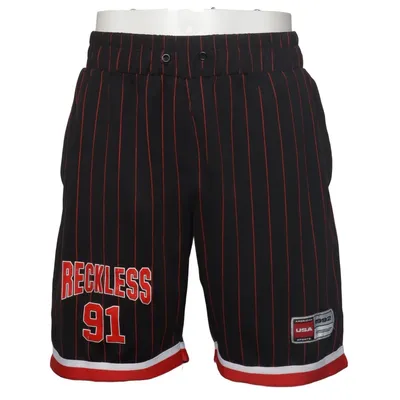 Basketshorts (Svart, Röd) från FSBN Polyester