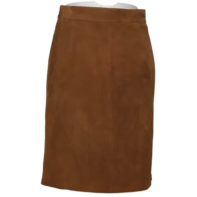 Skirt (Brown) from vera pelle Acetate, Polyester, Leather, Suede