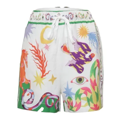 Badshorts (Vit, Flerfärgad)