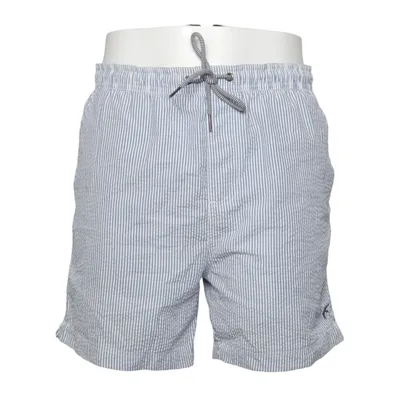 Swim shorts (Blue, White) from Racing Green Cotton, Polyester