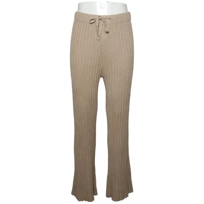 Pantalon patte d'éléphant (Beige) de Assuili Cachemire, Élasthane, Viscose