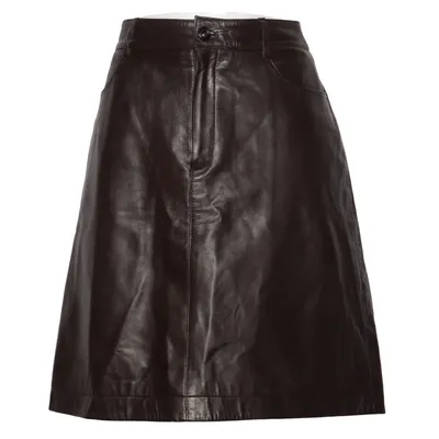 Lædernederdel (Brun) fra Selected Femme Læder, Genanvendt polyester