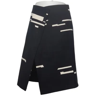 Jupe (Noir, Beige) de Jil Sander Coton, Soie