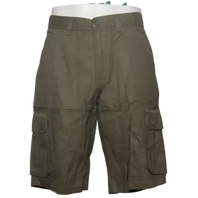 Shorts cargo (Vert pétrole) de Ronley Coton