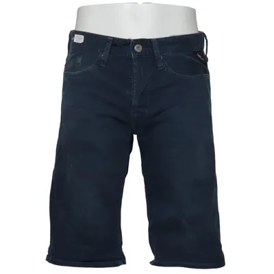Denim shorts (Blauw) van Replay Katoen, Elastaan