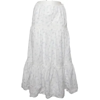 Maxi rok (Wit, Blauw) van Gina Tricot Organisch katoen