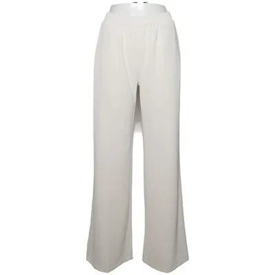 Pantalon patte d'éléphant (Blanc) de Anna Dani