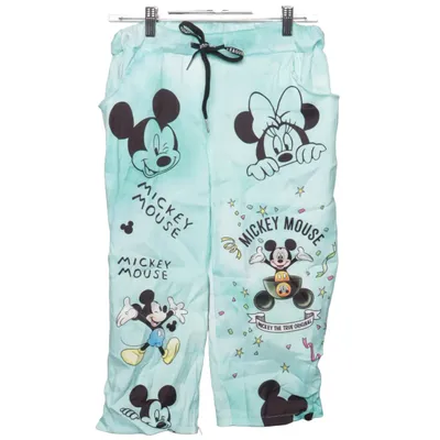 Trekvartsbyxor (Blå, Flerfärgad) från Mickey Mouse Elastan, Polyamid, Viskos