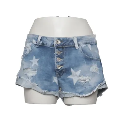 Short en jean (Bleu) de Lexxury Coton, Élasthane, Polyester