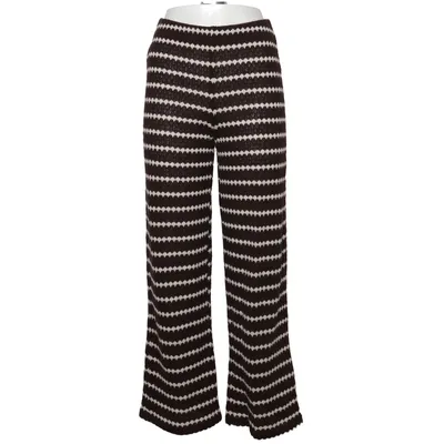 Broek (Bruin, Wit) van Mango Katoen, Polyester