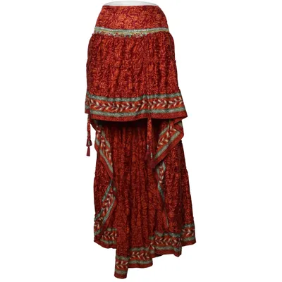 Maxi rok (Rood, Oranje, Meerkleurig) van Follow Your Soul Zijde, Viscose