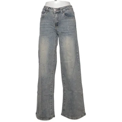 Jeans (Grå) fra Monique Bomuld, Polyester