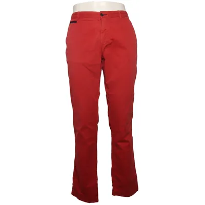 Chinos (Rood) van Strokesman's Katoen, Elastaan