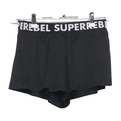 Short de sport (Noir) de Super Rebel Élasthane, Polyester