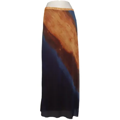 Maxi skirt (Blue, Brown, Multicolored) from Zara Elastane, Polyester