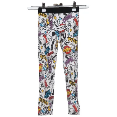 Leggings (Vit, Flerfärgad) från Alive Bomull, Elastan