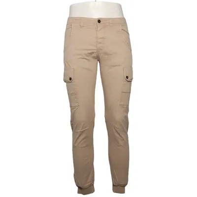 Cargo broek (Beige) van Jack & Jones Jeans Intelligence Katoen, Elastaan
