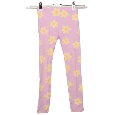 Leggings (Purple, Yellow) from Lindex Cotton, Elastane