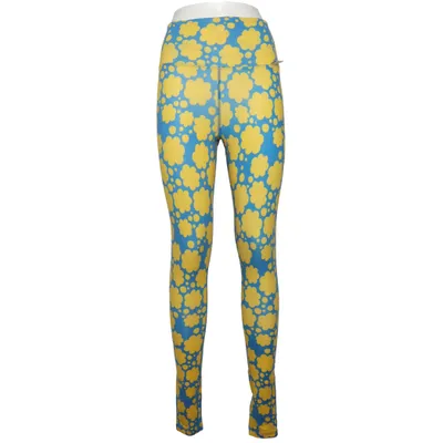 Træningsleggings (Blå, Gul) fra Lucy & Yak Elastan, Økologisk bomuld, Tencel
