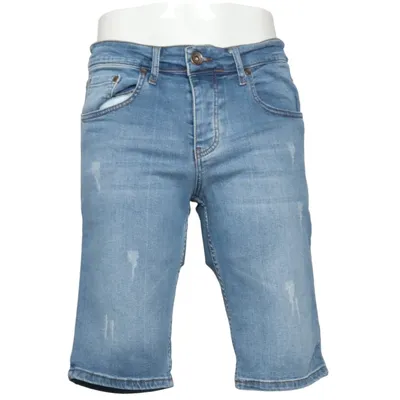 Jeansshorts (Blå) från Alessandro Salvarini Bomull, Elastan