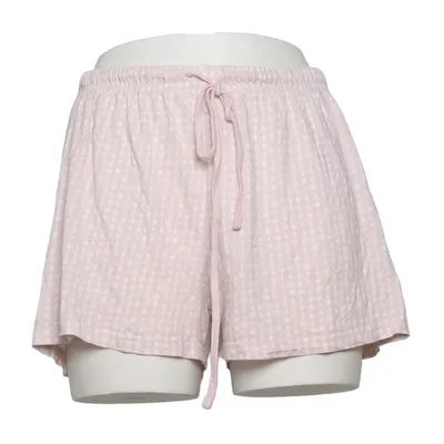 Pyjamasshorts (Pink, Hvid) fra Queentex Bomuld