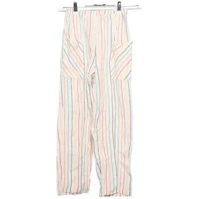 Palazzo pants (White, Multicolored) from Zara Cotton