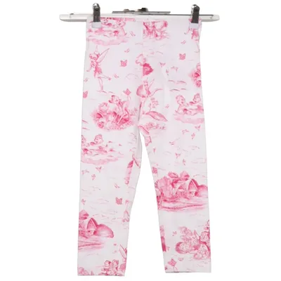 Leggings (Vit, Rosa) från Monnalisa Bomull, Elastan