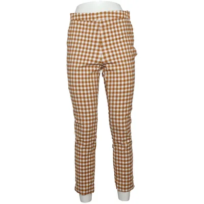 Pants (Brown, White) from Stradivarius