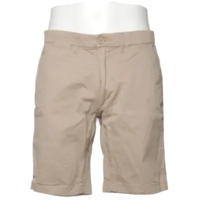Korte broek (Beige) van Dressmann Katoen, Elastaan