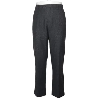 Suit pants (Gray) from Dobell Polyester, Wool
