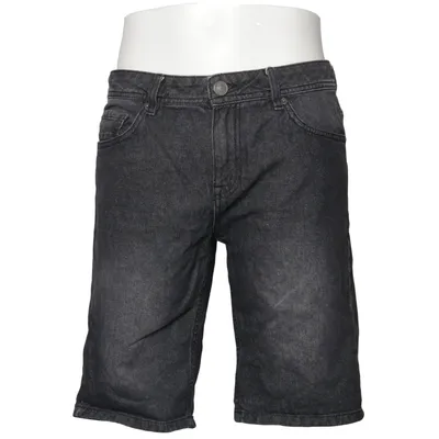 Denim shorts (Zwart) van Terranova Katoen, Viscose