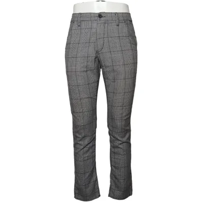 Jakkesætsbukser (Grå, Hvid) fra Reell Elastan, Polyester, Viscose
