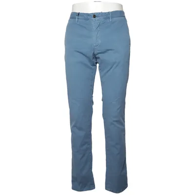 Chino (Bleu) de Incotex Coton, Élasthane, Cuir