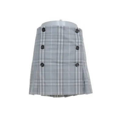 Jupe portefeuille (Gris, Blanc) de Burberry Brit Coton, Élasthane, Polyamide