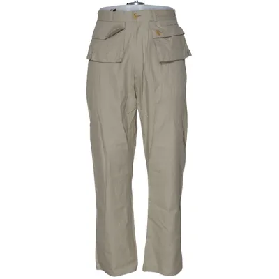 Broek (Beige) van Yohji Yamamoto Pour Homme Katoen