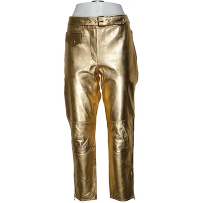 Läderbyxor (Guldfärgad) från H&M x Moschino Skinn, Polyester, Viskos